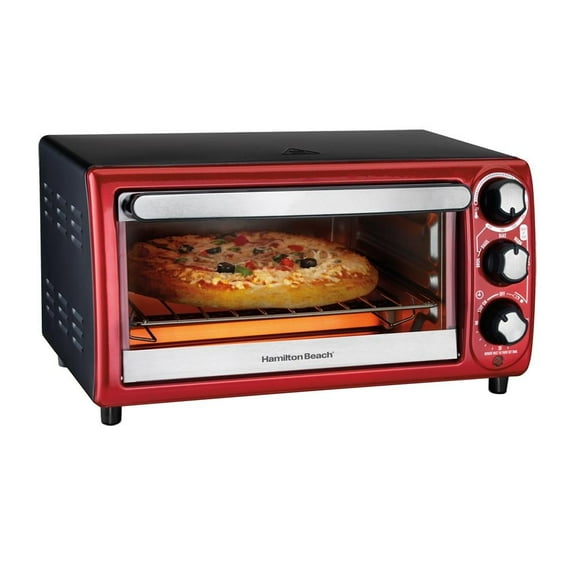 Horno Tostador Hamilton Beach 4 Rebanadas 9 Litros Rojo