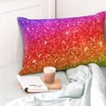 thumbnail image 4 of Salouo Colorful Glitter Pattern Pillow Cases,1PC Pillow Covers with Envelope Closure Decorative Pillow Case for Bed Couch,Pillows Not Included-20"x30", 4 of 6