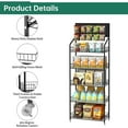 thumbnail image 2 of 4-Tier Retail Display Rack,Tall Snack Organizer,Concession Chip Stand with Storage Shelves with Wheels& Hooks, Display Shelving with Heavy-Duty Metal Frame,Easy Assembl$$Home Decor, Kitchen, & Other, 2 of 8