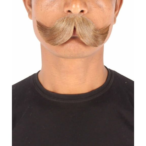 Men's Hungarian Mustache | Human Facial Hair | Multiple Colors