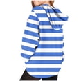 thumbnail image 3 of Zpanxa Boys Girls Matching Striped Hooded Sweatshirt Brushed Thermal Lined with Kangaroo Pocket for Sibling Outfits 4-14 Years, 3 of 4