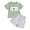 Light Green, variant on Toddler Boys Outfits Short Sleeve Graphic T-Shirt Gingham Shorts Summer Clothing Set Casual Outdoor Clothing Sets