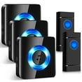 thumbnail image 1 of Bitiwend Electric Wireless Doorbell Kit 3 Receivers, 2 Push Buttons, 58 Melodies, Black, 1 of 7