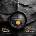 thumbnail image 2 of Utopia Kitchen Cast iron Skillets 3 Piece Set, Chefs Pan, Pre Seasoned Cast iron Skillets, 6, 8 & 10 Inches, Easy Use in the Oven, Stove, Grill, or Campfire, Black, 2 of 8