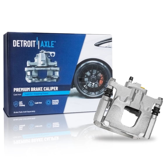 Detroit Axle - Rear Right Brake Caliper for 2008-2012 Jeep Liberty 2007-2017 Wrangler 2018 Wrangler JK 2007-2011 Dodge Nitro, Passenger Side Disc Brake Caliper w/ Bracket Replacement