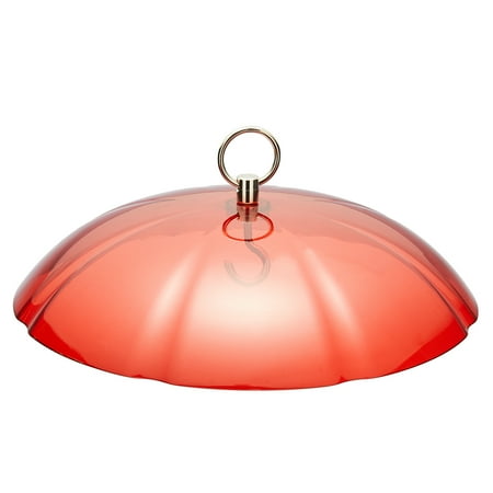 Kingsyard Plastic Weather Protective Dome Cover for Hanging Bird Feeders, Weather Guard, Red