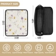 thumbnail image 4 of Hair Tool Organizer Bag with Heat Resistant Mat Removable Travel Storage Case for Hot Air Brushes Curling Irons Lavender and Yellow Flowers, 4 of 8