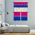 thumbnail image 6 of Color Stripes Kitchen Curtains Valances and Tiers Set of 3 Pink Purple Navy Blue Striped Abstract Lines Tier Curtains and Valance with Rod Pocket for Small Windows, 27.5"x24", 6 of 9