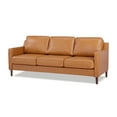 thumbnail image 3 of A&D Home Sedona Camel Faux Leather Modern Sofa, Upholstered Contemporary Couch, 3 of 8