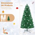 thumbnail image 3 of 150cm Árbol de Navidad Artificial con Luces de Estrella Blancas Cálidas y 8 Modos de Iluminación, 3 of 9