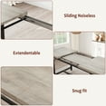 thumbnail image 5 of COZONY 63" Extendable Dining Table Set for 4–6 with 2 Upholstered Benches, Rectangular MDF Top, Metal Frame, 5 of 8
