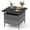 Grey, variant on Gymax 22'' Patio Rattan Square Side End Table Garden Bistro Umbrella Stand Table W/Hole Mix Gray