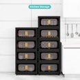 thumbnail image 3 of Holaki 5-Tier Foldable Storage Cabinet with Wheels, 19.69" x 11.81" x 50.00", Collapsible Plastic Storage Bins with Magnetic Door, 3 of 14