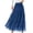 A001-Blue, variant on Long Skirts for Women Summer Vacation Outfits 2026 Spring Chiffon Elastic Waist Flowy A-Line Pleated Midi Skirt