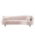 thumbnail image 6 of Modway Echo Performance Velvet Sofa, Multiple Colors, 6 of 8