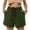 Green, variant on NAFUU Womens Casual Shorts Drawstring Comfy Elastic Waist Shorts Summer Pull On Short With Pockets Solid Color Loose Beach Shorts Stretchy Denim Shorts