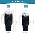 thumbnail image 6 of Yayeee 40oz Stainless Steel Tumbler with Straw and Handle Double-Wall Insulated Travel Water Bottle, Black Astronaut, 6 of 8