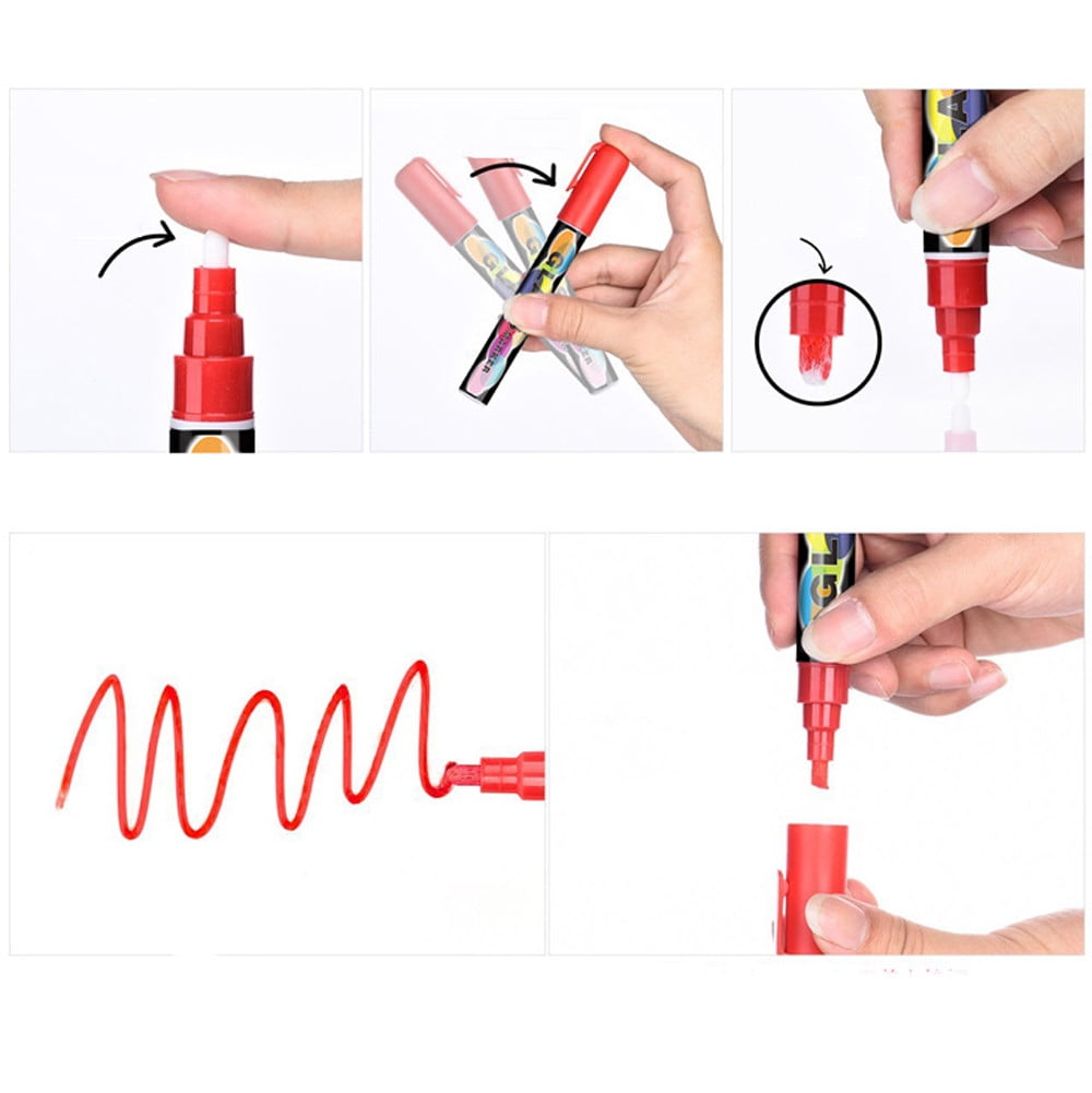 Marqueurs Tableau Noir Effaçable Sans Poussière à Base d'Eau Stylo Effaçable à l'Eau 6mm 2ML
