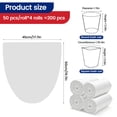 thumbnail image 4 of 2 Gallon Trash Bags, 19.7 x 17.7 inch Desktop Garbage Bags, White Trash Can Liner Bags, 200Pcs, for Desktop Trash Can, Bathroom, Office, 4 of 7