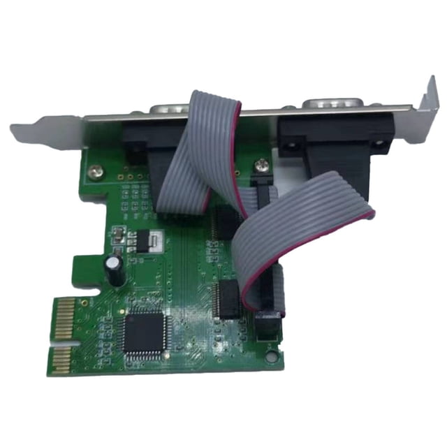 Tarjeta de expansión PCIe a dos puertos serie RS232 para control industrial, adaptador de computadora, tarjeta serie PCIE