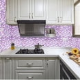 thumbnail image 2 of Papel tapiz autoadhesivo 3D para pared, bricolaje, renovación, cocina, baño, sofá, fondo, pegatinas de azulejos morados, calcomanía decorativa impermeable para el hogar, 2 of 5