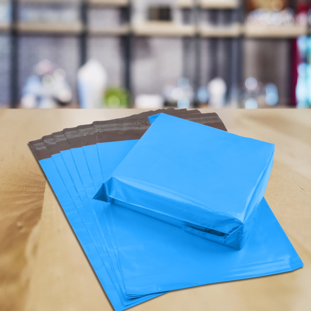 SJPACK 100 Pcs 10'' x 13'' Blue Poly Mailer Envelopes Shipping Bags with Self Adhesive, Waterproof and Tear-Proof Postal Bags