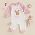 thumbnail image 6 of Coerni Baby Boy One Piece Romper Long Sleeve Cute Easter Clothes Bunny Embroidery Outfit Unisex Cotton Bodysuit Summer Onesie, 6 of 9