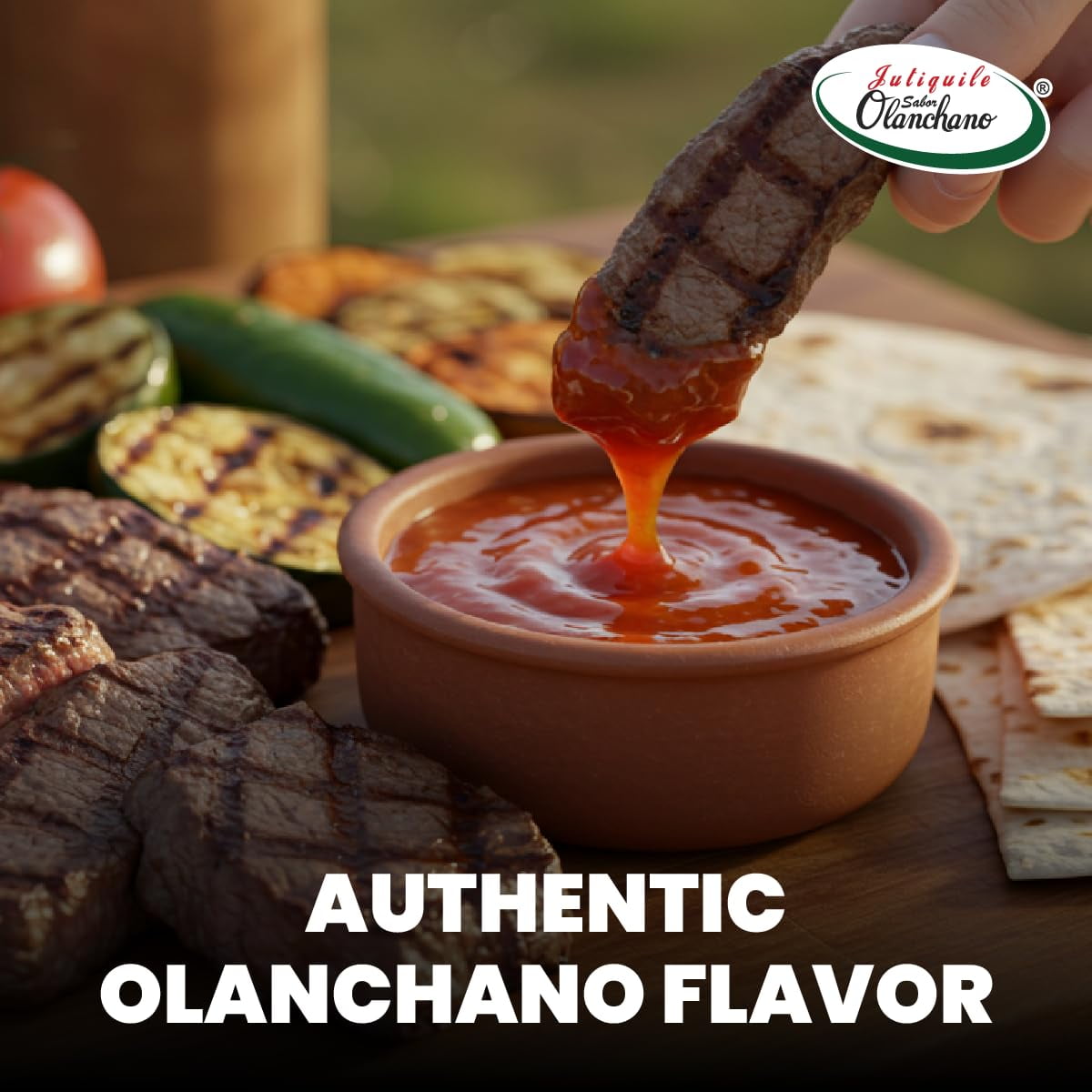 Jutiquile Sabor Olanchano Mild Hot Sauce from Olancho, Great for meals,16.5 Fl Oz, 6-Pack