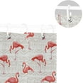 thumbnail image 5 of Flamingo Pattern Shower Curtain Waterproof Washable Bathroom Shower Curtain Polyester Cloth Fabric Bathroom Decor Set with 12 Hooks, 60x72 inches, 5 of 6