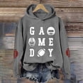thumbnail image 2 of TINZ Sweat à Capuche pour Femmes pour Activités Sportives et Jeux, Imprimé Rugby, Confort Quotidien, Veste d'Hiver à Fermeture Éclair, 2 of 3