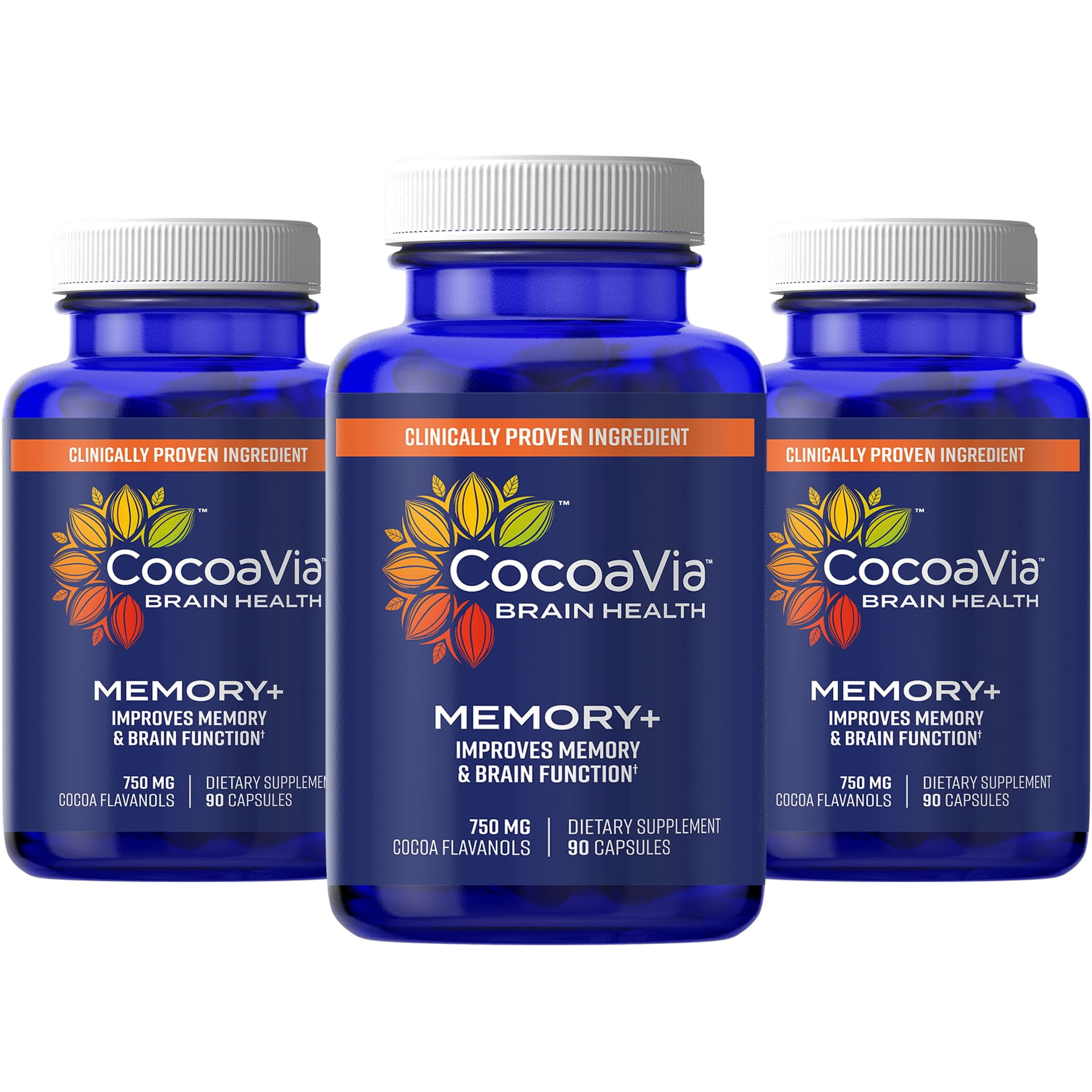 Suplemento cerebral CocoaVia Memory+ 750 mg 270 cápsulas | Bodega ...