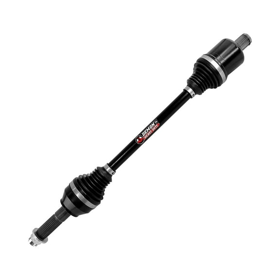 Demon Powersports Rear Left/Right Heavy Duty Axle for (2010-18) Polaris Ranger/Brutus/RZR, Made of 4340 Chromoly Steel, In Dual Heat Treated High Strength, Wider Angles & Molybdenum Grease Precision