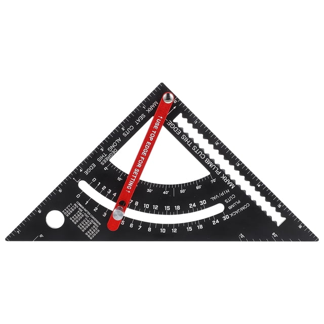 Shisuyan Adjustable Aluminum Alloy Triangle Ruler for Carpentry Precision Right Angle Ruler Tool for Woodworking Framing Measuring