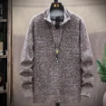 thumbnail image 3 of Cárdigan de punto para hombre, suéter grueso de moda coreana para otoño e invierno, jerséis Harajuku de alta calidad, ropa popular, abrigos, 3 of 5