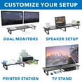 thumbnail image 3 of Mount-It! Dual Monitor Desk Riser | Fits 32 Inch Monitors | Extra Wide Stand, 3 of 8