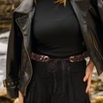 thumbnail image 3 of 1Pcs Coconut Shell Belt Vintage Style Chunky Waist Enhancement for Women, 3 of 8