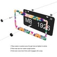 thumbnail image 5 of Abstract Tropical Flowers and Leaves License Plate Frames Universal Aluminum Tag Holder Cover with 2 Holes Screws for Front Rear Car Plate Decor 12x6 Inch for Women Men, 5 of 6