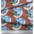 thumbnail image 2 of Soimoi Crepe Silk Fabric Tropical Flower & Heart Decor Fabric Printed Yard 42 Inch Wide, 2 of 3