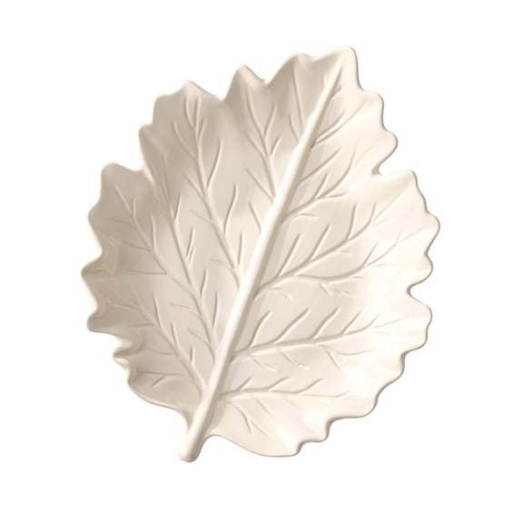 Better Homes & Gardens Sculpted Leaf-Shaped Platter in Cream