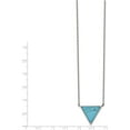 thumbnail image 2 of Stainless Steel Polished With Reconstructed Howlite Triangle 2In Ext. Neckla (18 X 1.6) Made In China srn2728-18, 2 of 5