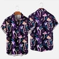 thumbnail image 3 of Camisas con estampado 3D de hongos para hombre, camisa hawaiana de moda, camisas casuales de playa de manga corta, blusa de un solo pecho para niños, ropa para hombre, 3 of 5