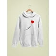 thumbnail image 3 of Love Balloon Heart Lettering  Hoodie Women -Image by Shutterstock, Female XX-Large, 3 of 4