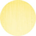 thumbnail image 1 of Ahgly Company Machine Washable Indoor Round Solid Yellow Modern Area Rugs, 3' Round, 1 of 4