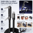 thumbnail image 4 of 2pcs 240W Fast Charging Data Cable - USB-C to USB-C High-Speed Sync & Charge Cord, Free Durable Design, Universal Compatibility for Phones/Laptops, Reliable Power Delivery Cable, Multicolor, 4 of 8