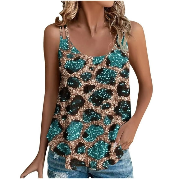 GA WEIHUA Womens Tank Tops Eyelet Embroidery Spaghetti Strap Camisoles 2025 Beach Flowy Sleeveless Shirts Casual Summer Camis(Multicolor,XL)