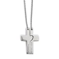 thumbnail image 3 of Croix Magnétique en Argent Sterling Plaqué Or avec Cœur Collier Réglable Pouces, 3 of 3