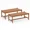 Set of 2, variant on Chateauy 44" Patio Wood Bench for Garden or Deck – Solid Hardwood Construction, Teak Oil Finished, Choose 1 or 2 Pieces
