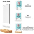 thumbnail image 6 of 4x6 Inch 3 Pack Acrylic Sign Holder with Wooden Base, Desktop Display Stand (4x6 3Pack), 6 of 7