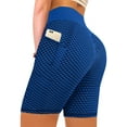 thumbnail image 2 of Women High Waist Ruched Butt Lifting Leggings Mesh Tummy Control Workout Running Sport Tights, 2 of 5