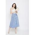 thumbnail image 2 of Women Skirts Stripes A- Line Midi Skirt for Ladies Knee Length Skirts Comfortable Casual Office Wear Online, 2 of 7